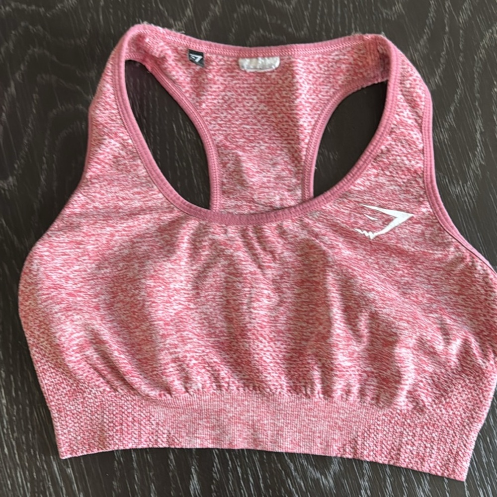 Gymshark Heathered Pink Sports Bra